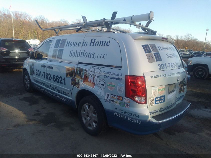 2013 RAM CARGO VAN TRADESMAN 2C4JRGAG6DR507866