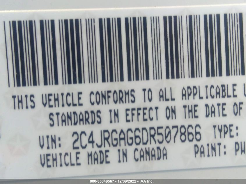 2013 RAM CARGO VAN TRADESMAN 2C4JRGAG6DR507866