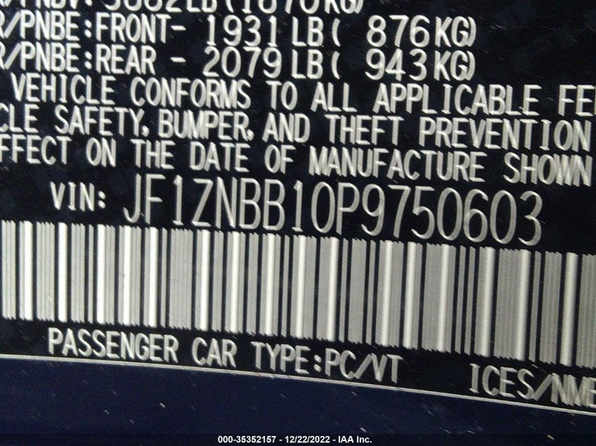 2023 TOYOTA GR86 JF1ZNBB10P9750603