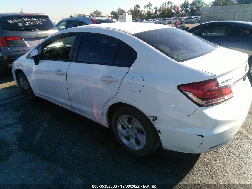 2013 HONDA CIVIC SDN LX 19XFB2F54DE290856
