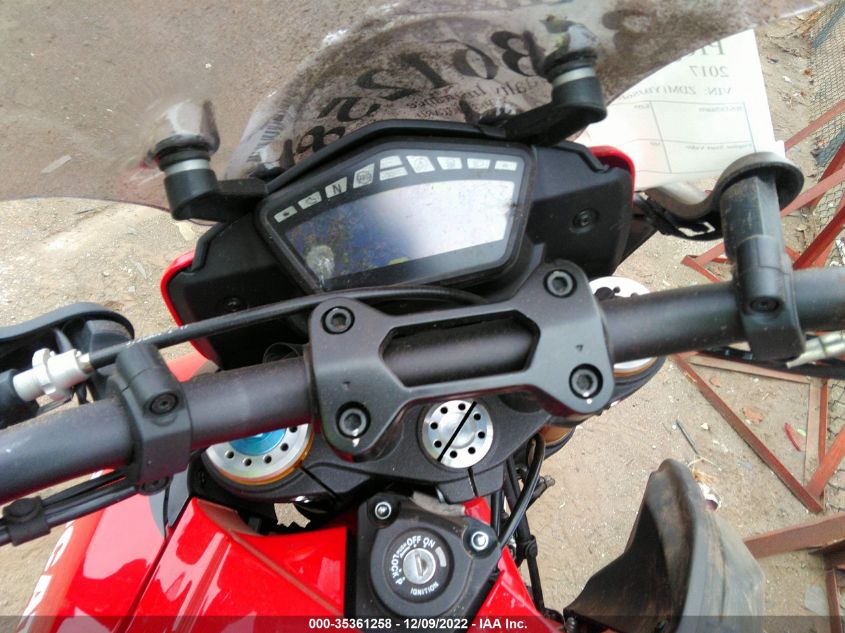 2017 DUCATI HYPERMOTARD 939 ZDM1YBJS6HB013283