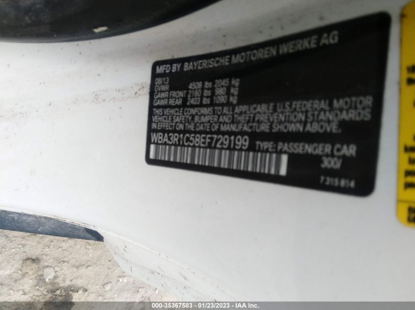 2014 BMW 4 SERIES 435I WBA3R1C58EF729199