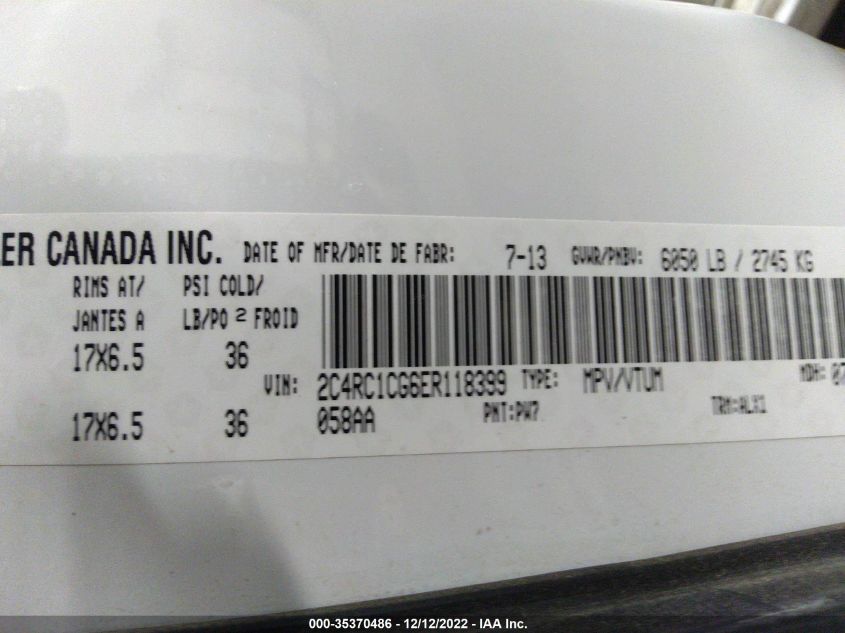 2014 CHRYSLER TOWN & COUNTRY TOURING - 2C4RC1CG6ER118399