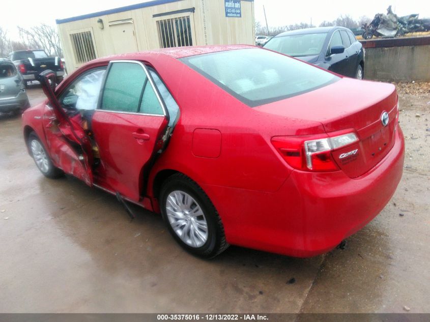2013 TOYOTA CAMRY HYBRID LE/XLE 4T1BD1FKXDU090621