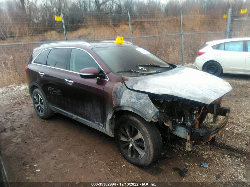VIN 5XYPHDA55JG427663 2018 KIA SORENTO EX V6