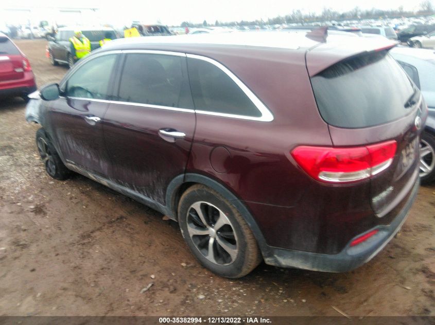 VIN 5XYPHDA55JG427663 2018 KIA SORENTO EX V6