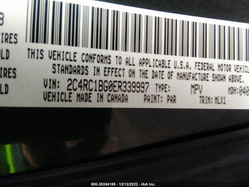 2014 CHRYSLER TOWN & COUNTRY TOURING - 2C4RC1BG0ER339997