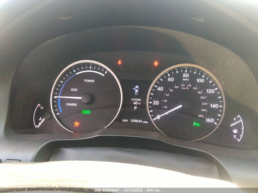 2014 LEXUS ES 300H HYBRID JTHBW1GG0E2058474