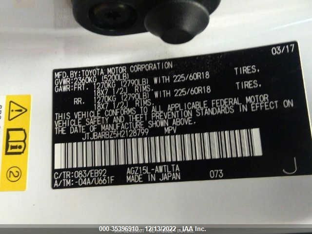 2017 LEXUS NX NX TURBO F SPORT JTJBARBZ5H2128799