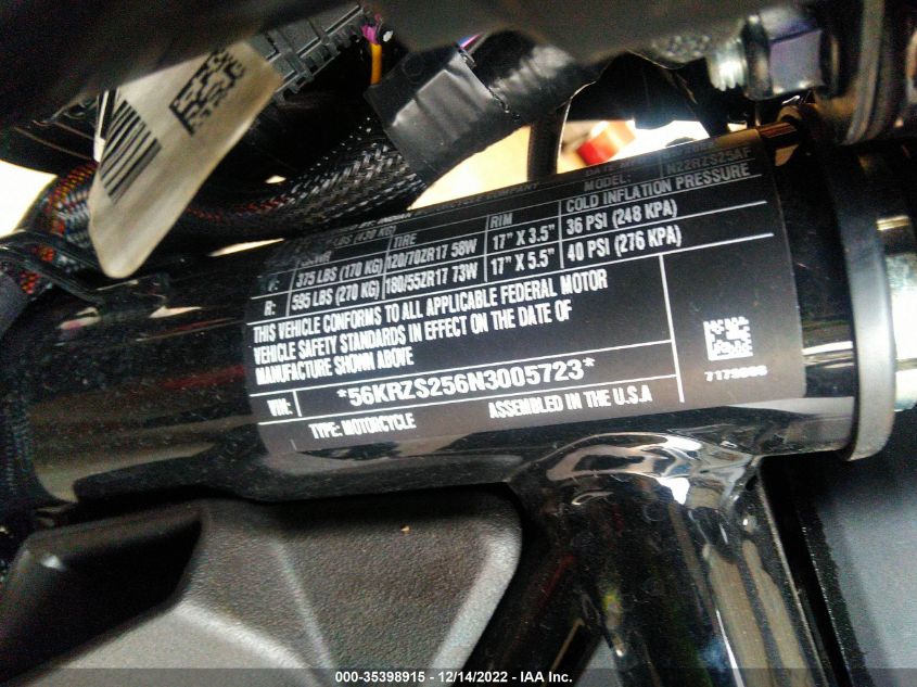 2022 INDIAN MOTORCYCLE CO. FTR S - 56KRZS256N3005723