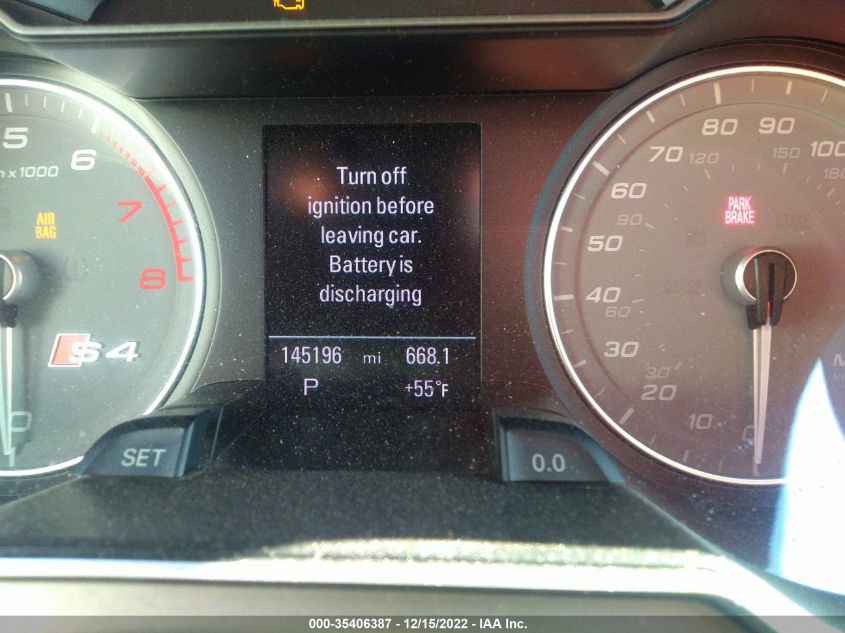 2014 AUDI S4 PREMIUM PLUS WAUBGAFL3EA075754