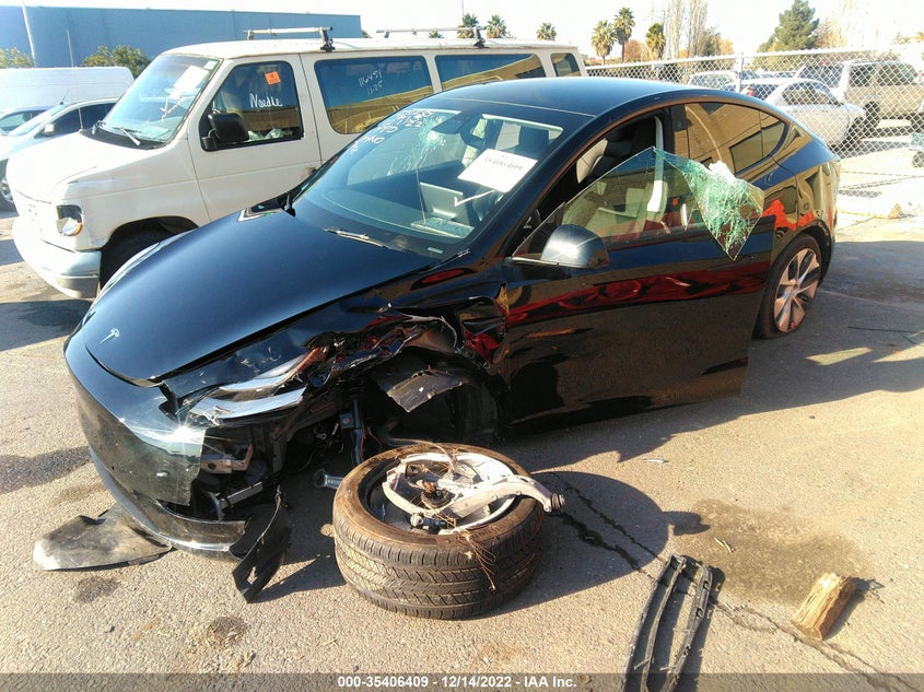 VIN 7SAYGDEE3NF409387 2022 TESLA MODEL Y LONG RANGE