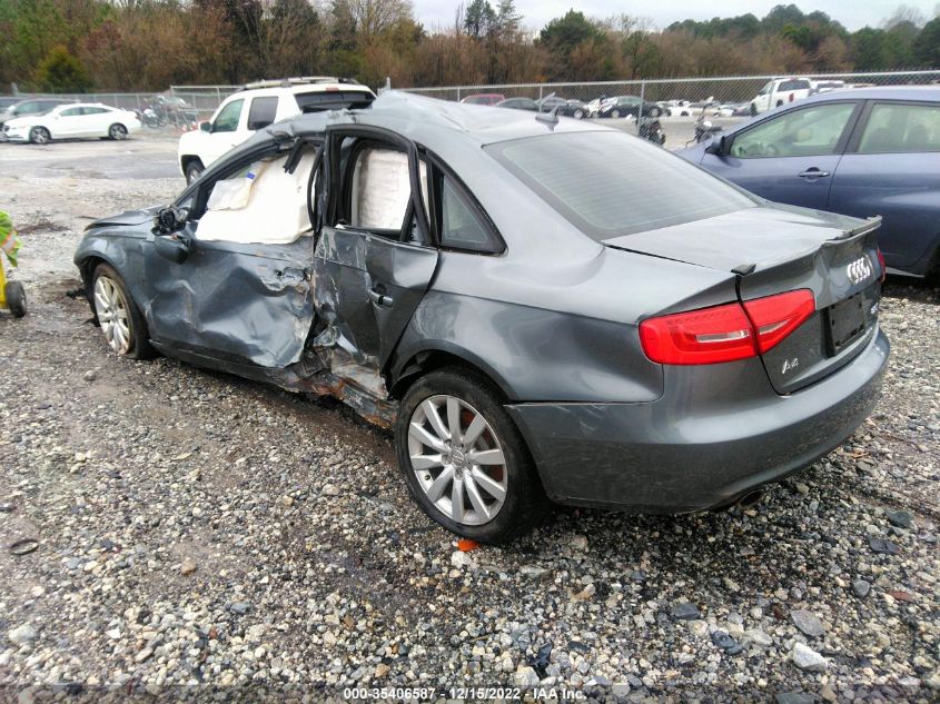 2013 AUDI A4 PREMIUM WAUAFAFL3DA110631