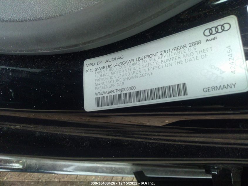2014 AUDI A7 3.0 PREMIUM PLUS WAUWGAFC7EN068350