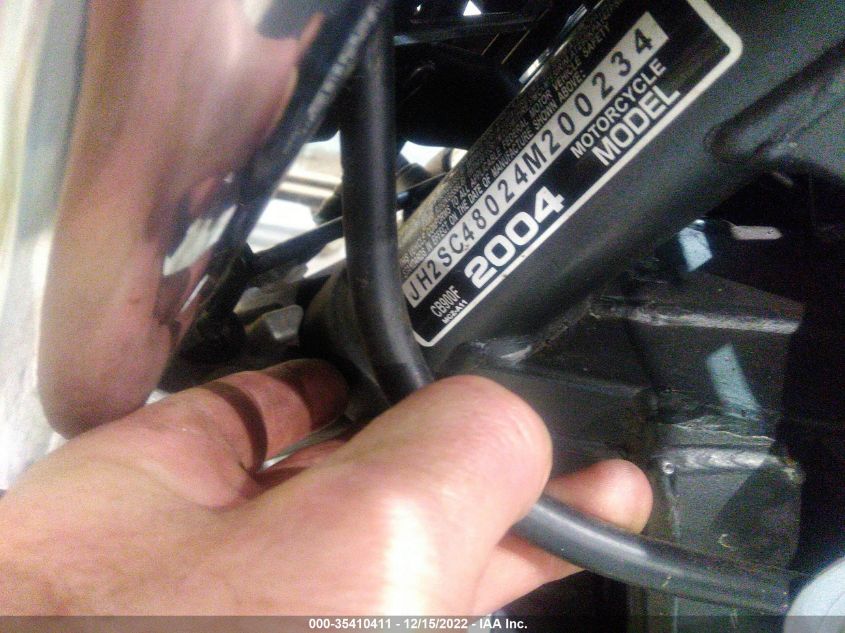 2004 HONDA CB900 F JH2SC48024M200234
