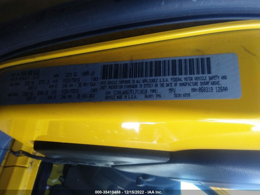 2015 JEEP WRANGLER SPORT 1C4AJWAG7FL711010