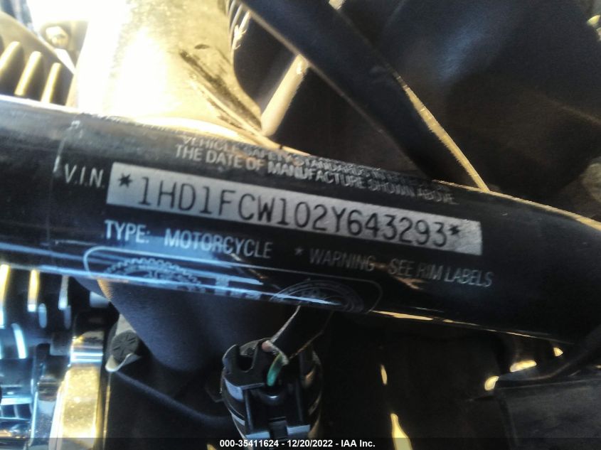 2002 HARLEY-DAVIDSON FLHTCUI 1HD1FCW102Y643293