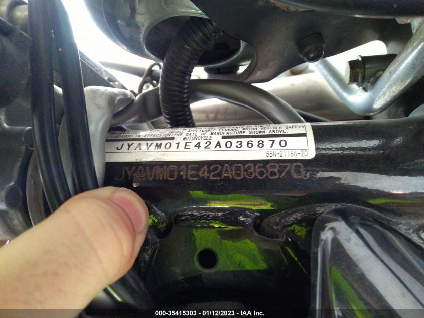 2002 YAMAHA XVS65 A JYAVM01E42A036870