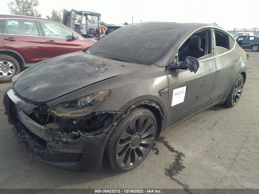 VIN 7SAYGDEF0NF551009 2022 TESLA MODEL Y PERFORMANCE