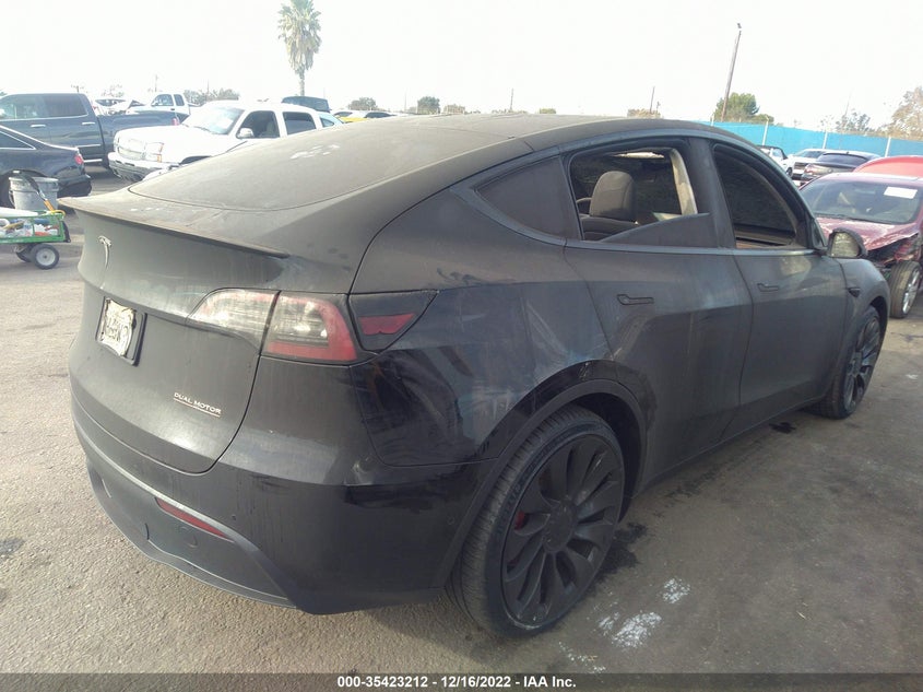 VIN 7SAYGDEF0NF551009 2022 TESLA MODEL Y PERFORMANCE