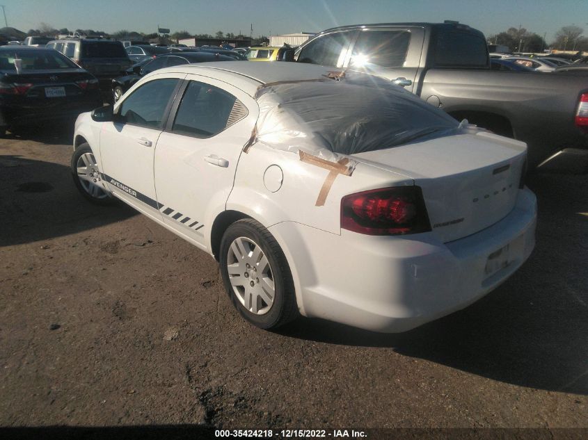 2013 DODGE AVENGER SE 1C3CDZAB0DN638574