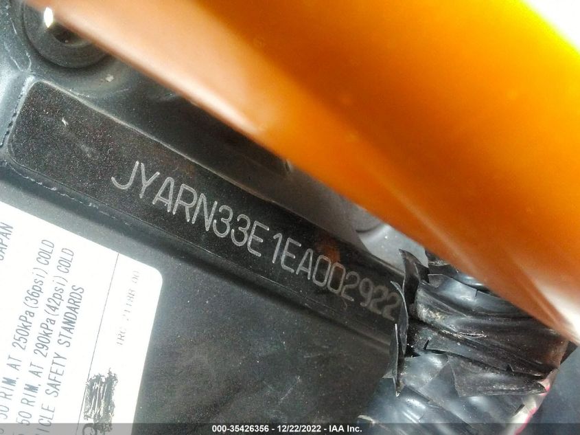 2014 YAMAHA FZ09 JYARN33E1EA002922