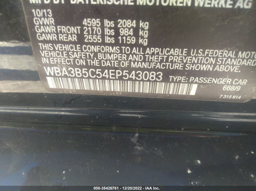 2014 BMW 3 SERIES 328I XDRIVE - WBA3B5C54EP543083