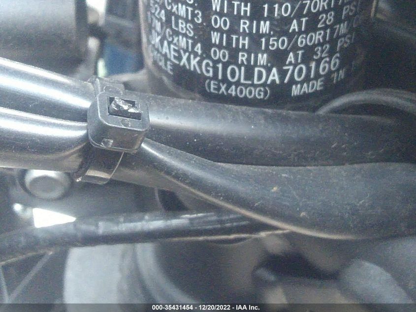 2020 KAWASAKI EX400 JKAEXKG10LDA70166