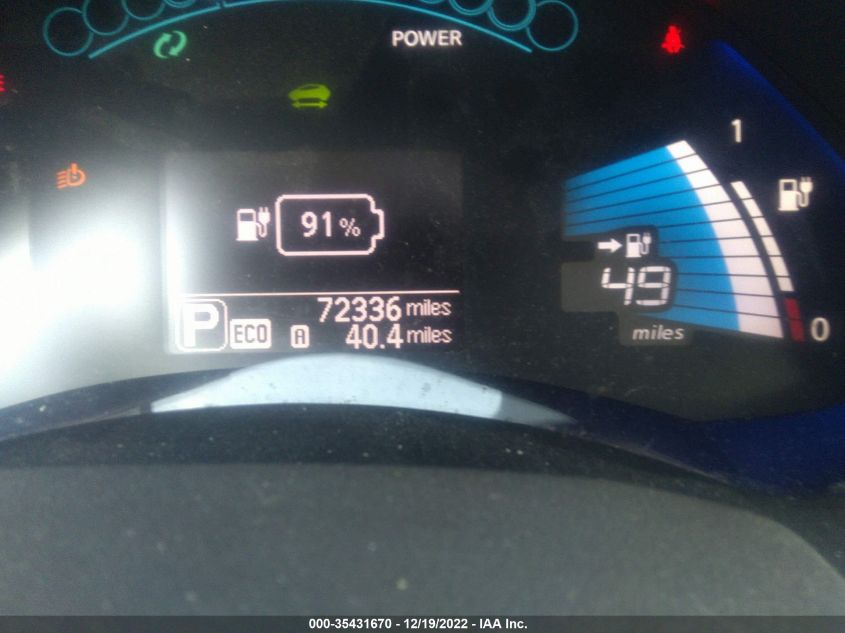 2013 NISSAN LEAF SV 1N4AZ0CP9DC410549