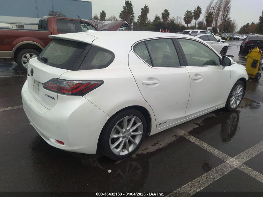 2013 LEXUS CT 200H HYBRID JTHKD5BH2D2166705