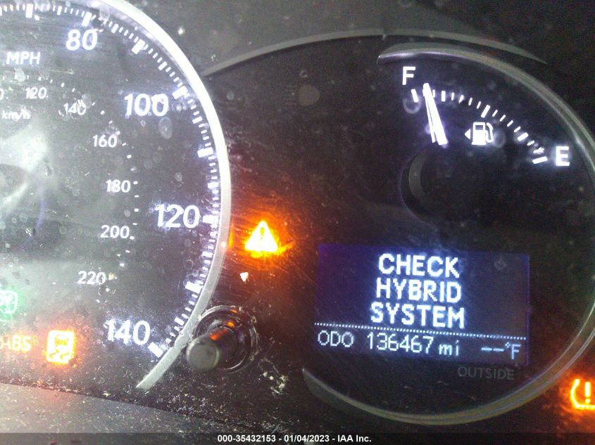 2013 LEXUS CT 200H HYBRID JTHKD5BH2D2166705
