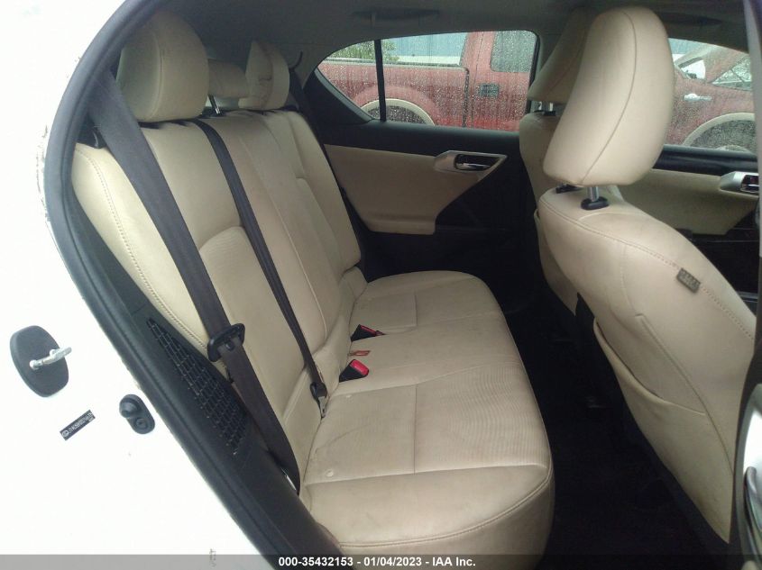 2013 LEXUS CT 200H HYBRID JTHKD5BH2D2166705
