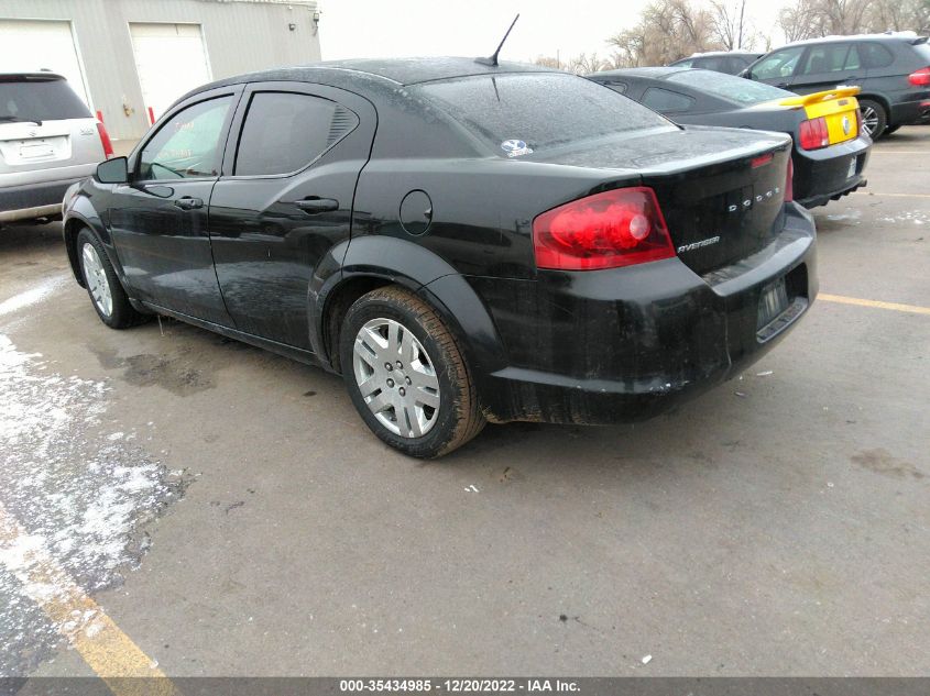 2013 DODGE AVENGER SE 1C3CDZAB9DN771303