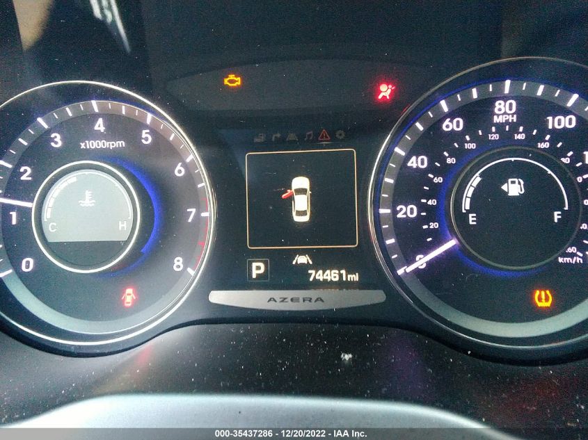 2015 HYUNDAI AZERA LIMITED KMHFH4JG3FA432070
