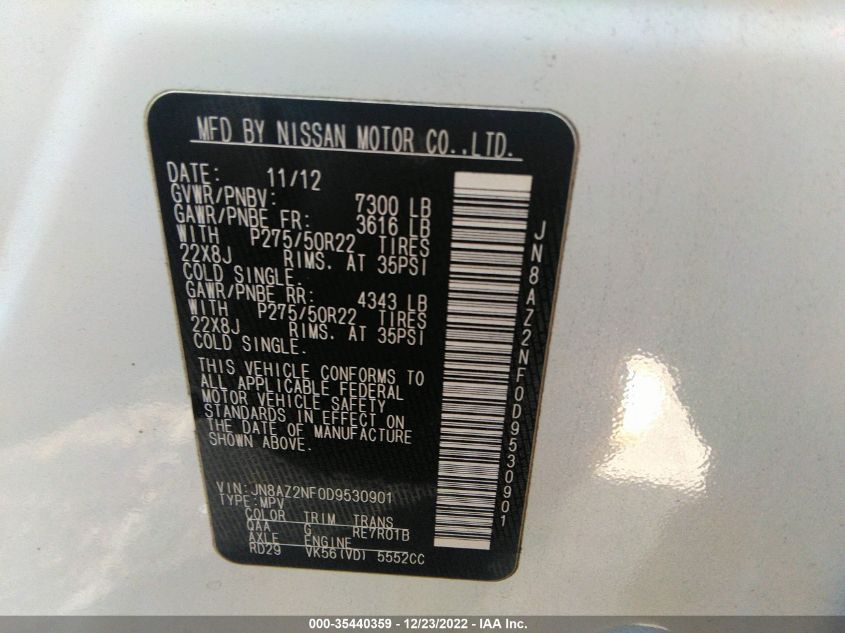 2013 INFINITI QX56 JN8AZ2NF0D9530901