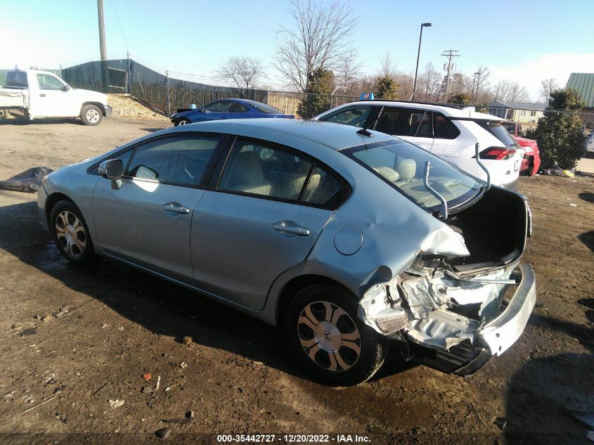 2013 HONDA CIVIC HYBRID 19XFB4F22DE003631