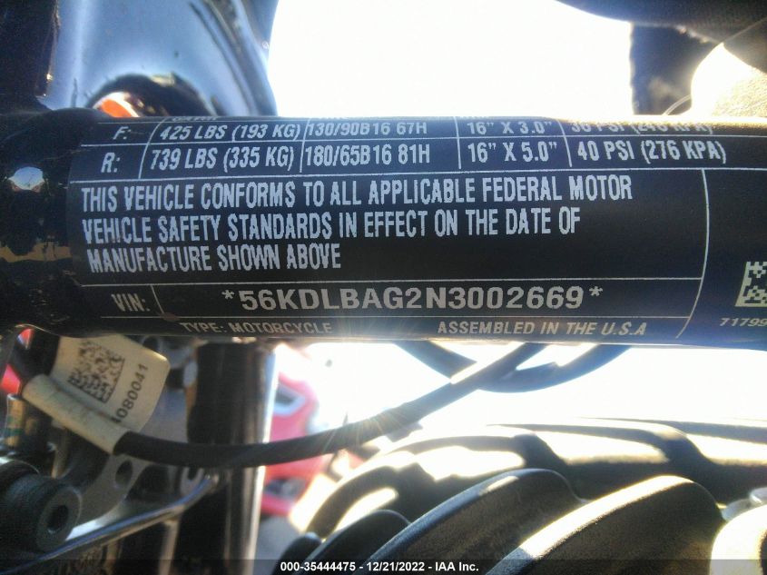 2022 INDIAN MOTORCYCLE CO. CHIEF BOBBER ABS 56KDLBAG2N3002669