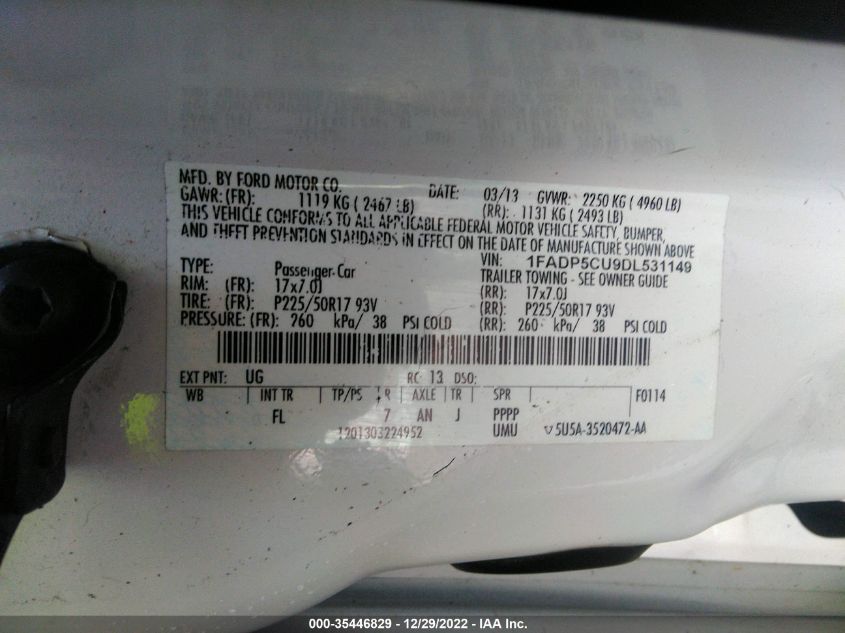 2013 FORD C-MAX ENERGI SEL 1FADP5CU9DL531149