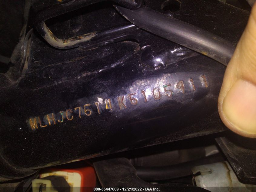 2019 HONDA GROM 125 - MLHJC7514K5105911