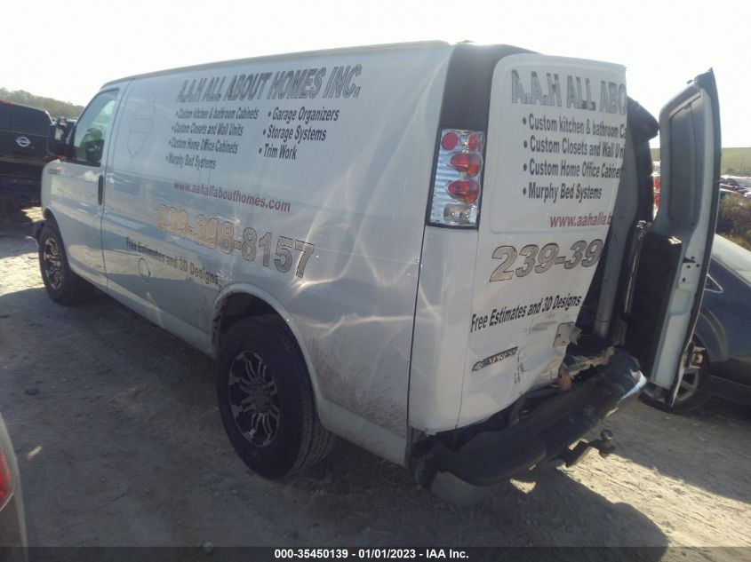 2013 CHEVROLET EXPRESS CARGO VAN 1GCSGAF42D1159235