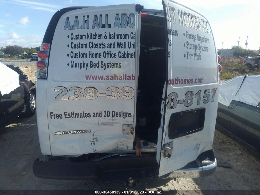2013 CHEVROLET EXPRESS CARGO VAN 1GCSGAF42D1159235