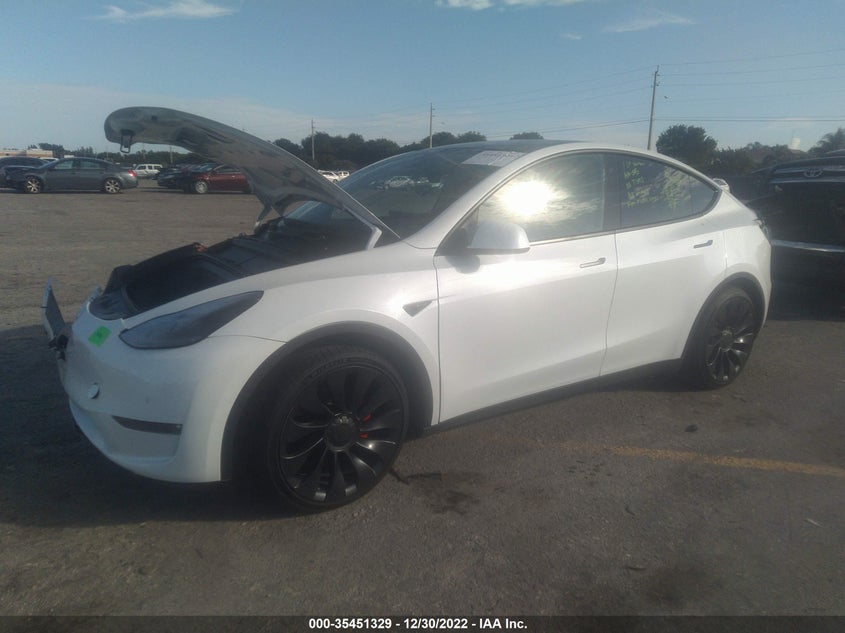 VIN 7SAYGDEF9NF510572 2022 TESLA MODEL Y PERFORMANCE