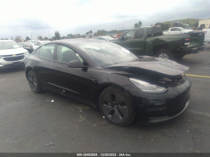 5YJ3E1EA3MF853439 TESLA MODEL 3 STANDARD RANGE PLUS 2021