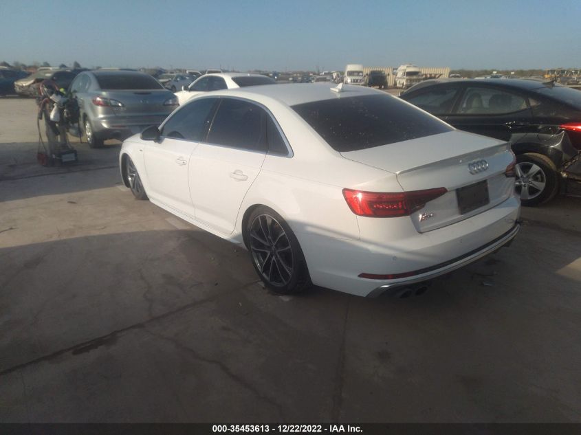 2018 AUDI S4 PRESTIGE WAUC4AF42JA002570