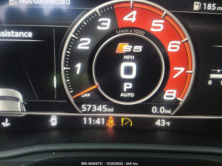 2018 AUDI S5 SPORTBACK PREMIUM PLUS WAUB4CF56JA024295