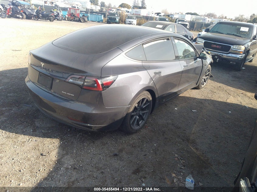 VIN 5YJ3E1EB3MF001990 2021 TESLA MODEL 3 LONG RANGE