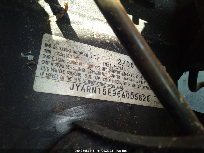 2006 YAMAHA YZFR1 JYARN15E96A005828