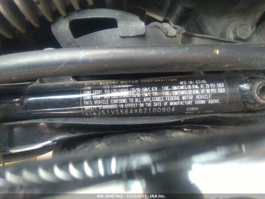 2006 SUZUKI M50 BK5 JS1VS56AX62100904