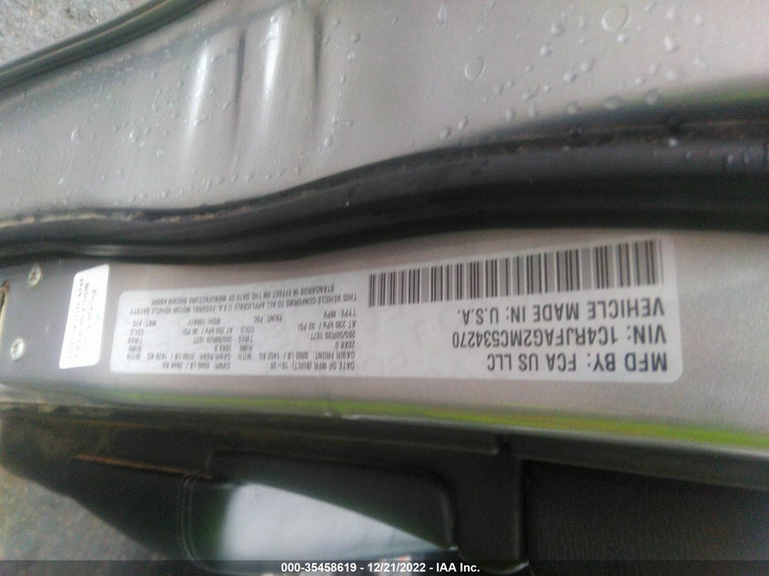 VIN 1C4RJFAG2MC534270 2021 JEEP GRAND CHEROKEE LAREDO X