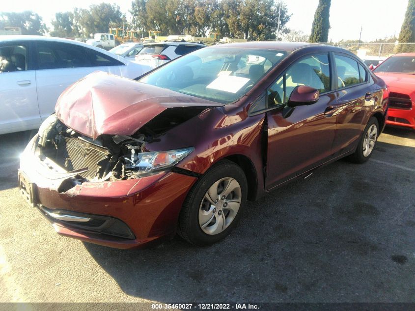 2013 HONDA CIVIC SDN LX 19XFB2F50DE282298